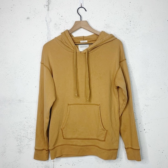 American Eagle Camel Tan Jegging Fit Hooded Pullover Sweatshirt - Picture 1 of 7